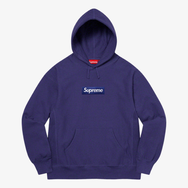 Supreme Hooded Sweatshirt 'Box Logo' Washed Navy (FW21) - SOLE SERIOUSS (1)