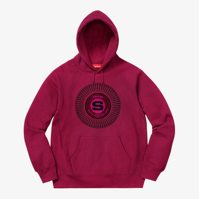 Supreme Hooded Sweatshirt 'Chenille Applique' Dark Magneta (FW20) - SOLE SERIOUSS (1)