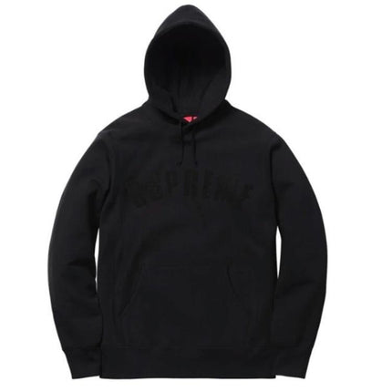 Supreme Hooded Sweatshirt 'Chenille Arc' Black SS17 - SOLE SERIOUSS (1)