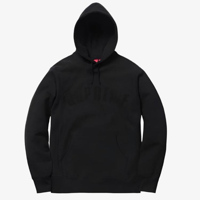 Supreme Hooded Sweatshirt 'Chenille Arc' Black (SS17) - SOLE SERIOUSS (1)