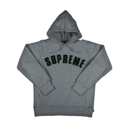Supreme Hooded Sweatshirt 'Chenille Arc' Grey SS17 - SOLE SERIOUSS (1)