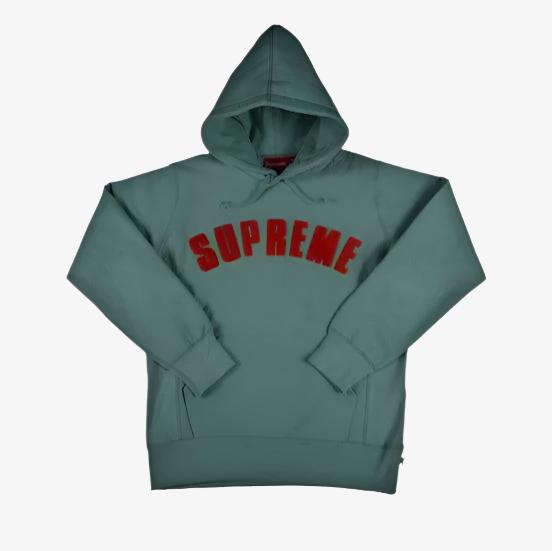 Supreme Hooded Sweatshirt 'Chenille Arc' Seaform (SS17) - SOLE SERIOUSS (1)