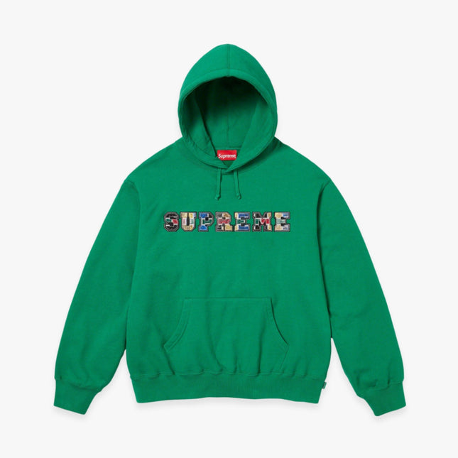 Supreme Hooded Sweatshirt 'Collegiate Patchwork Leather' Green FW23 - Atelier-lumieres Cheap Sneakers Sales Online (1)
