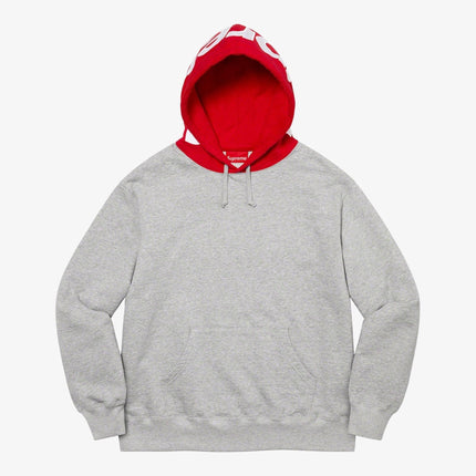 Supreme Hooded Sweatshirt 'Contrast' Heather Grey (FW21) - SOLE SERIOUSS (1)