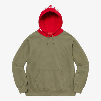 Supreme Hooded Sweatshirt 'Contrast' Light Olive (FW21) - SOLE SERIOUSS (1)