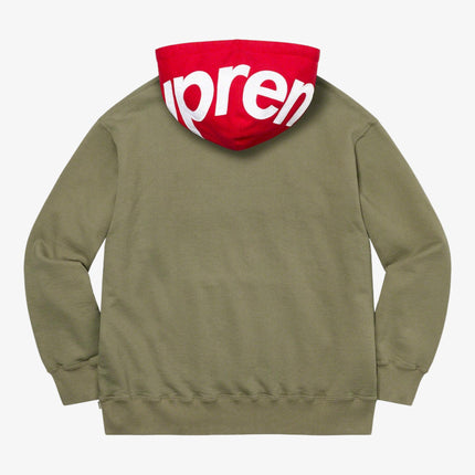 Supreme Hooded Sweatshirt 'Contrast' Light Olive (FW21) - SOLE SERIOUSS (2)