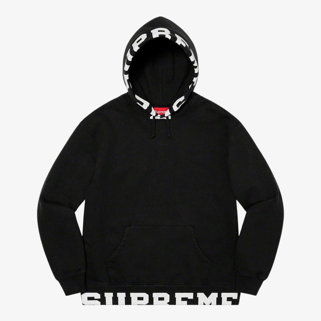 Supreme Hooded Sweatshirt 'Cropped Logos' Black (SS21) - SOLE SERIOUSS (1)