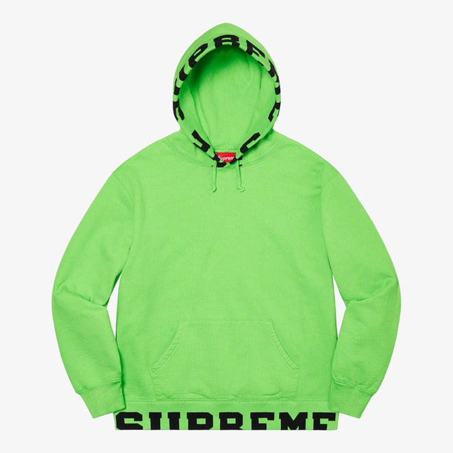 Supreme Hooded Sweatshirt 'Cropped Logos' Bright Green (SS21) - SOLE SERIOUSS (1)