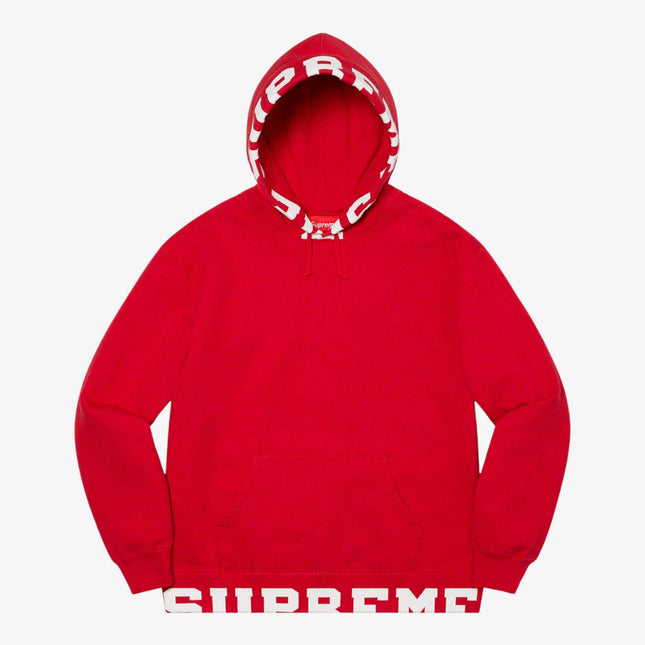 Supreme Hooded Sweatshirt 'Cropped Logos' Red (SS21) - SOLE SERIOUSS (1)