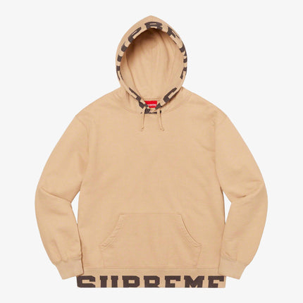 Supreme Hooded Sweatshirt 'Cropped Logos' Tan (SS21) - SOLE SERIOUSS (1)