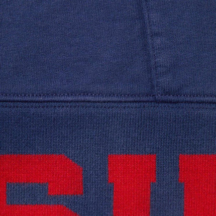 Supreme Hooded Sweatshirt 'Cropped Logos' Washed Navy (SS21) - SOLE SERIOUSS (2)