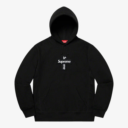 Supreme Hooded Sweatshirt 'Cross Box Logo' Black (FW20) - SOLE SERIOUSS (1)