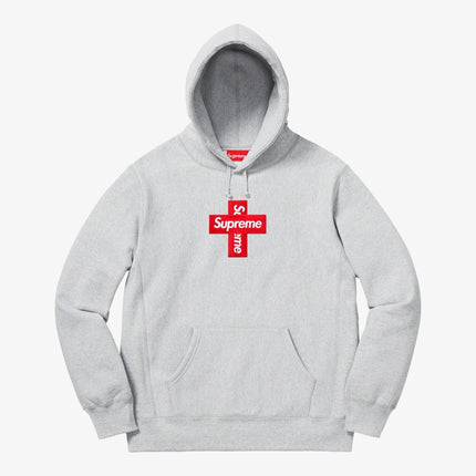 Supreme Hooded Sweatshirt 'Cross Box Logo' Heather Grey (FW20) - SOLE SERIOUSS (1)