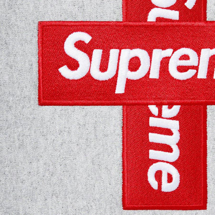 Supreme Hooded Sweatshirt 'Cross Box Logo' Heather Grey (FW20) - SOLE SERIOUSS (2)