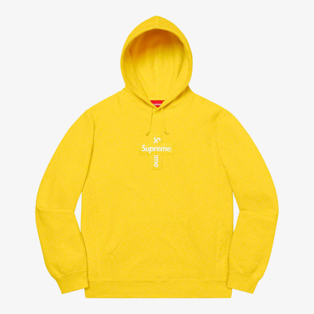 Supreme Hooded Sweatshirt 'Cross Box Logo' Lemon (FW20) - SOLE SERIOUSS (1)