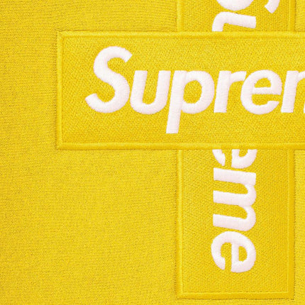 Supreme Hooded Sweatshirt 'Cross Box Logo' Lemon (FW20) - SOLE SERIOUSS (2)