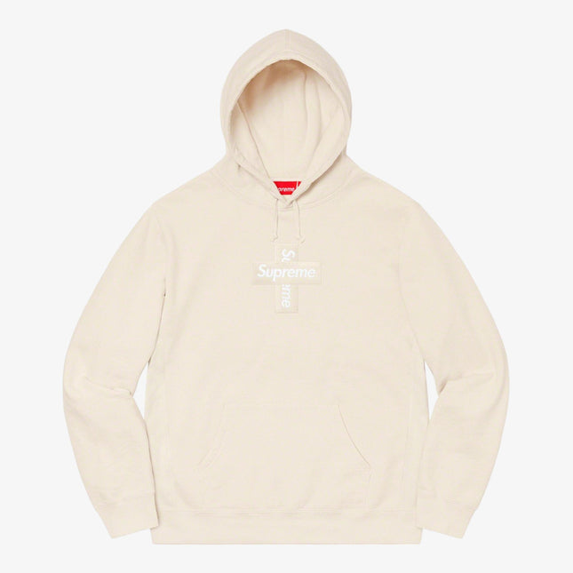 Supreme Hooded Sweatshirt 'Cross Box Logo' Natural (FW20) - SOLE SERIOUSS (1)