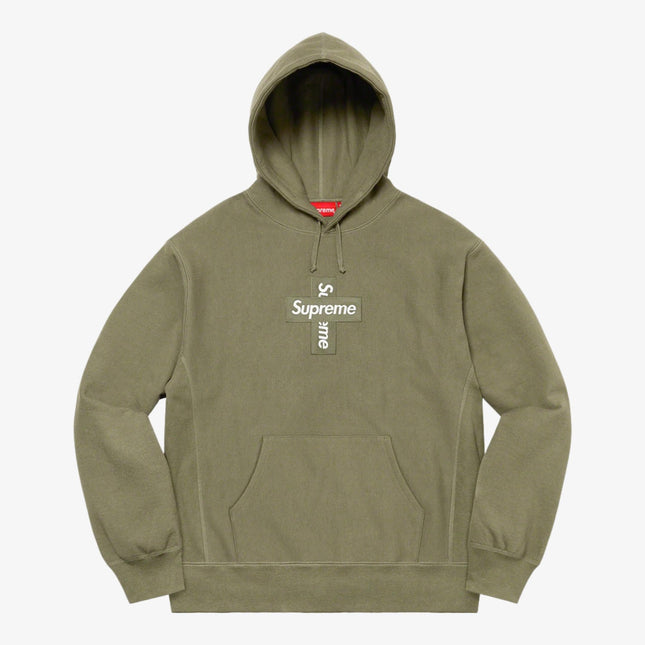 Supreme Hooded Sweatshirt 'Cross Box Logo' Olive (FW20) - SOLE SERIOUSS (1)