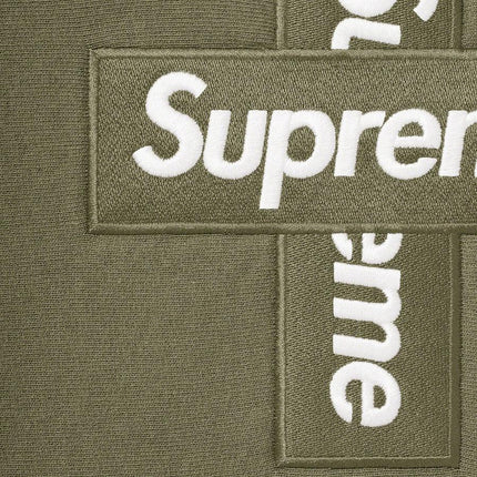 Supreme Hooded Sweatshirt 'Cross Box Logo' Olive (FW20) - SOLE SERIOUSS (2)