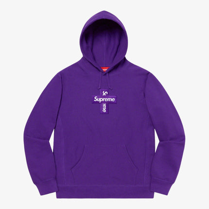 Supreme Hooded Sweatshirt 'Cross Box Logo' Purple FW20 - SOLE SERIOUSS (1)