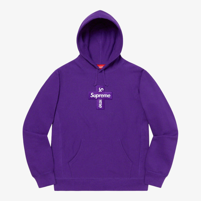 Supreme Hooded Sweatshirt 'Cross Box Logo' Purple (FW20) - SOLE SERIOUSS (1)