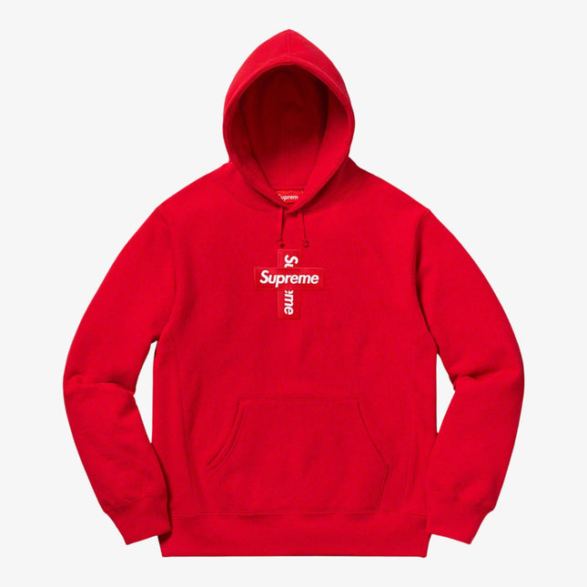 Supreme Hooded Sweatshirt 'Cross Box Logo' Red (FW20) - SOLE SERIOUSS (1)