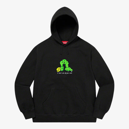 Supreme Hooded Sweatshirt 'Don't Care' Black (SS21) - SOLE SERIOUSS (1)