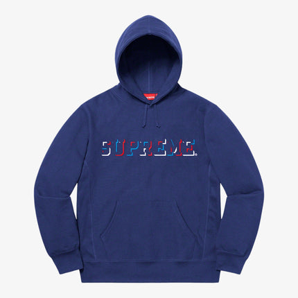 Supreme Hooded Sweatshirt 'Drop Shadow' Washed Navy (FW20) - SOLE SERIOUSS (1)