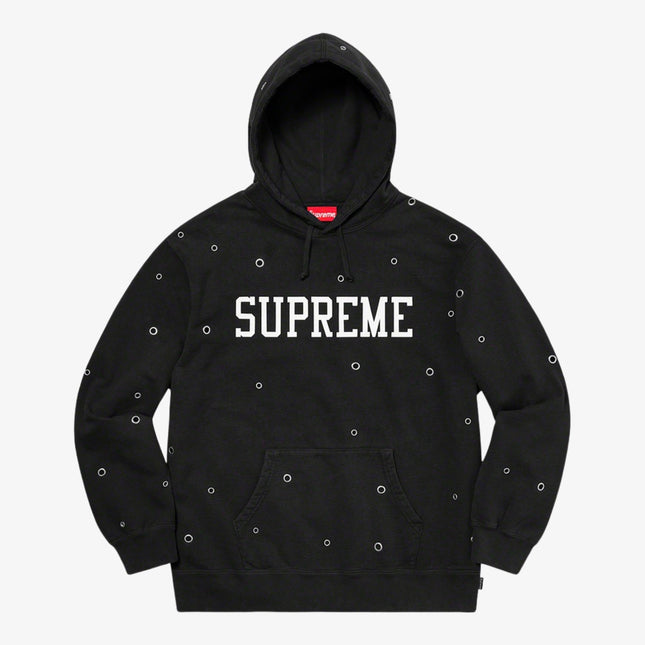 Supreme Hooded Sweatshirt 'Eyelet' Black (SS20) - SOLE SERIOUSS (1)