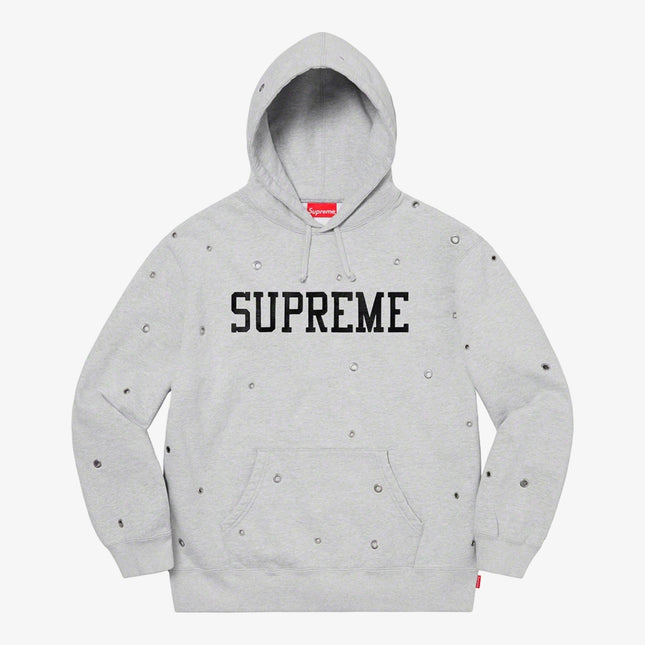 Supreme Hooded Sweatshirt 'Eyelet' Heather Grey (SS20) - SOLE SERIOUSS (1)