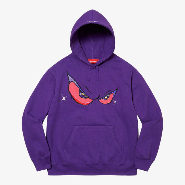 Supreme Hooded Sweatshirt 'Eyes' Purple (FW21) - SOLE SERIOUSS (1)