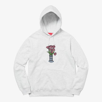 Supreme Hooded Sweatshirt 'Flowers' Ash Grey FW18 - SOLE SERIOUSS (1)