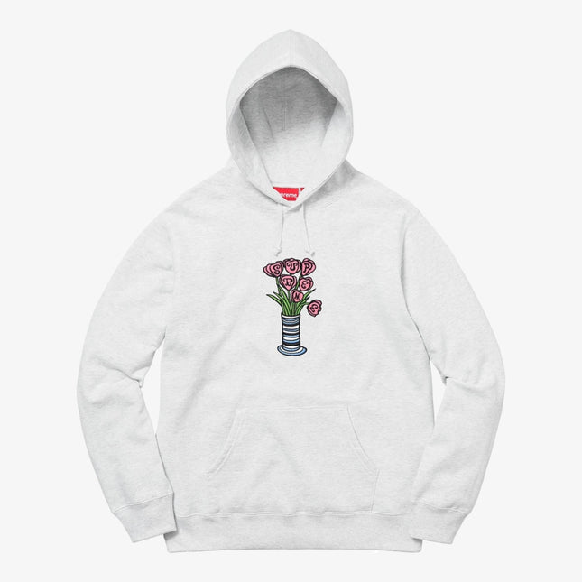 Supreme Hooded Sweatshirt 'Flowers' Ash Grey (FW18) - SOLE SERIOUSS (1)