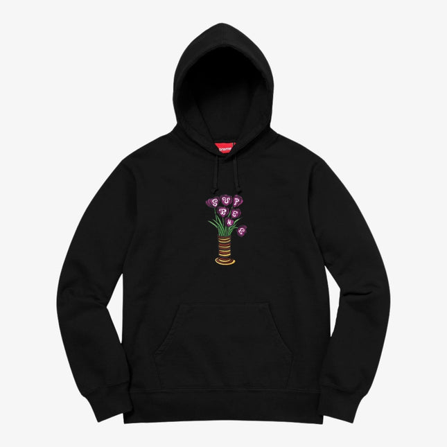 Supreme Hooded Sweatshirt 'Flowers' Black (FW18) - SOLE SERIOUSS (1)