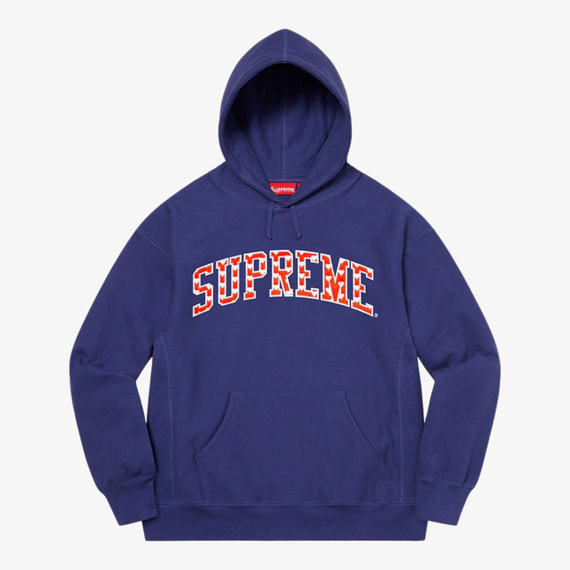 Supreme Hooded Sweatshirt 'Hearts Arc' Washed Navy (SS21) - SOLE SERIOUSS (1)