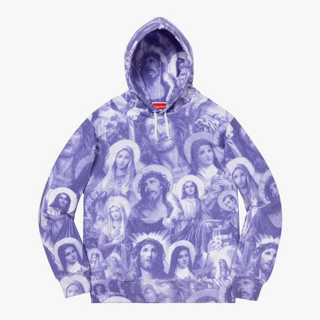 Supreme Hooded Sweatshirt 'Jesus and Mary' Purple (FW18) - SOLE SERIOUSS (1)