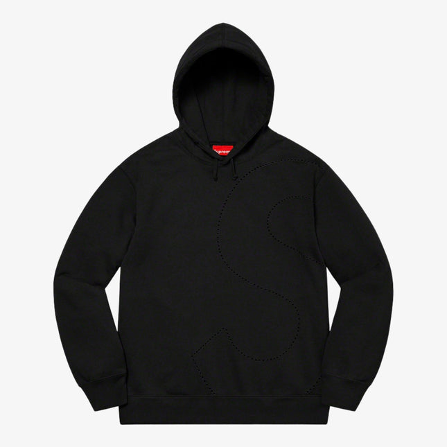 Supreme Hooded Sweatshirt 'Laser Cut S Logo' Black (SS21) - SOLE SERIOUSS (1)