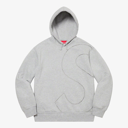 Supreme Hooded Sweatshirt 'Laser Cut S Logo' Heather Grey (SS21) - SOLE SERIOUSS (1)