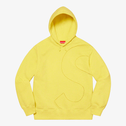 Supreme Hooded Sweatshirt 'Laser Cut S Logo' Light Lemon SS21 - SOLE SERIOUSS (1)