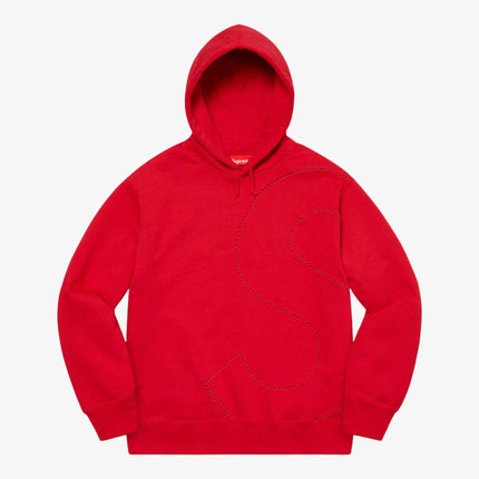 Supreme Hooded Sweatshirt 'Laser Cut S Logo' Red (SS21) - SOLE SERIOUSS (1)