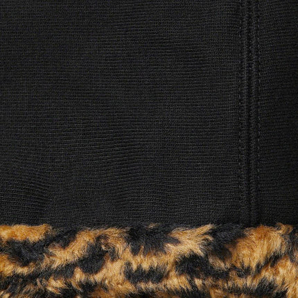 Supreme Hooded Sweatshirt 'Leopard Trim' Black FW21 - SOLE SERIOUSS (2)