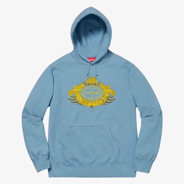 Supreme Hooded Sweatshirt 'Love or Hate' Dusty Blue (FW18) - SOLE SERIOUSS (1)