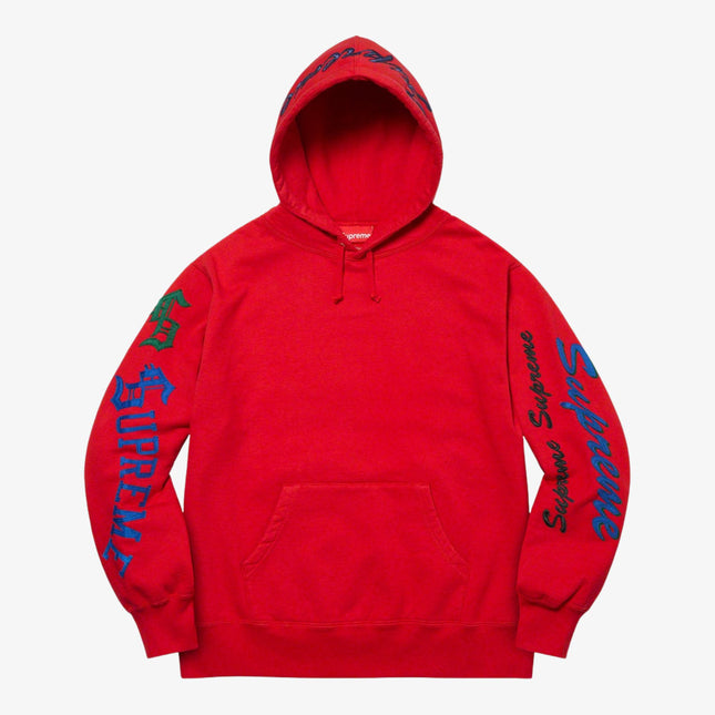 Supreme Hooded Sweatshirt 'Multi Logo' Red (FW21) - SOLE SERIOUSS (1)