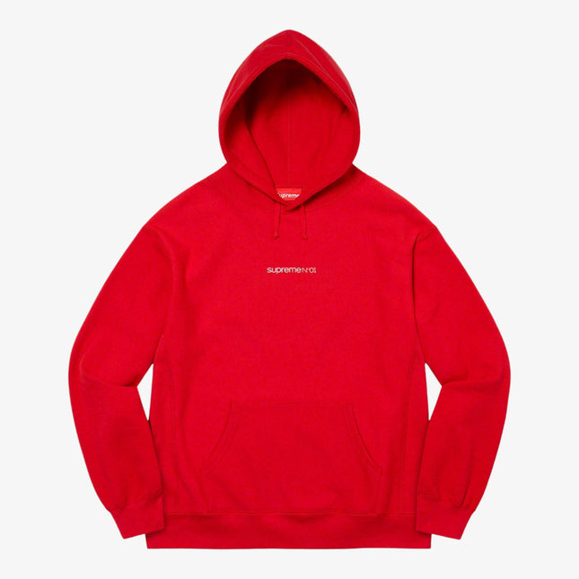 Supreme Hooded Sweatshirt 'Number One' Red (FW21) - SOLE SERIOUSS (1)