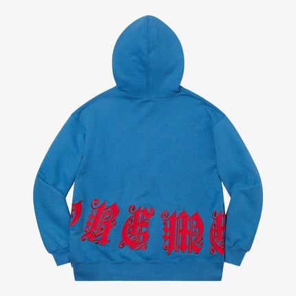 Supreme Hooded Sweatshirt 'Old English' Pale Royal (SS21) - SOLE SERIOUSS (2)