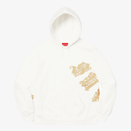 Supreme Hooded Sweatshirt 'Old English' White (SS21) - SOLE SERIOUSS (1)