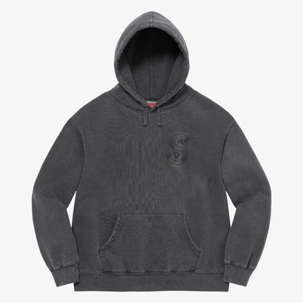 Supreme Hooded Sweatshirt 'Overdyed S Logo' Black (SS23) - SOLE SERIOUSS (1)