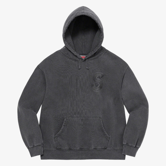 Supreme Hooded Sweatshirt 'Overdyed S Logo' Black (SS23) - SOLE SERIOUSS (1)