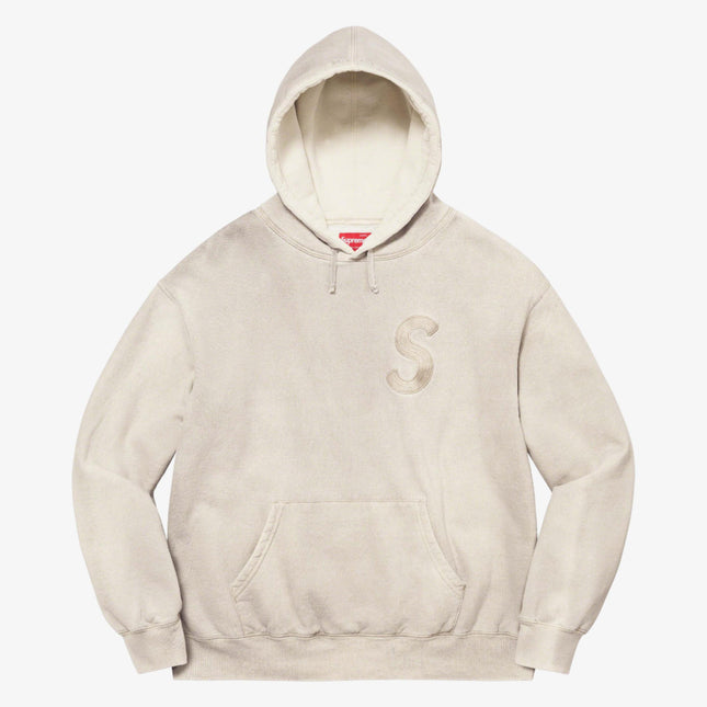 Supreme Hooded Sweatshirt 'Overdyed S Logo' Natural (SS23) - SOLE SERIOUSS (1)