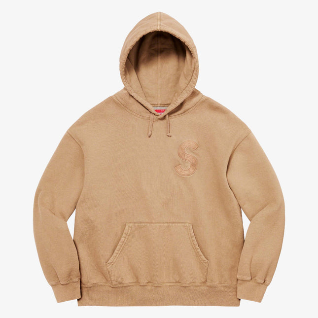 Supreme Hooded Sweatshirt 'Overdyed S Logo' Tan (SS23) - SOLE SERIOUSS (1)